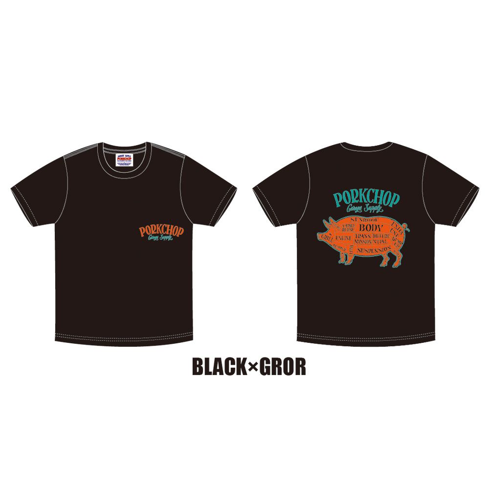 PCP BACK TEE - BLACK / ショートスリーブTシャツ