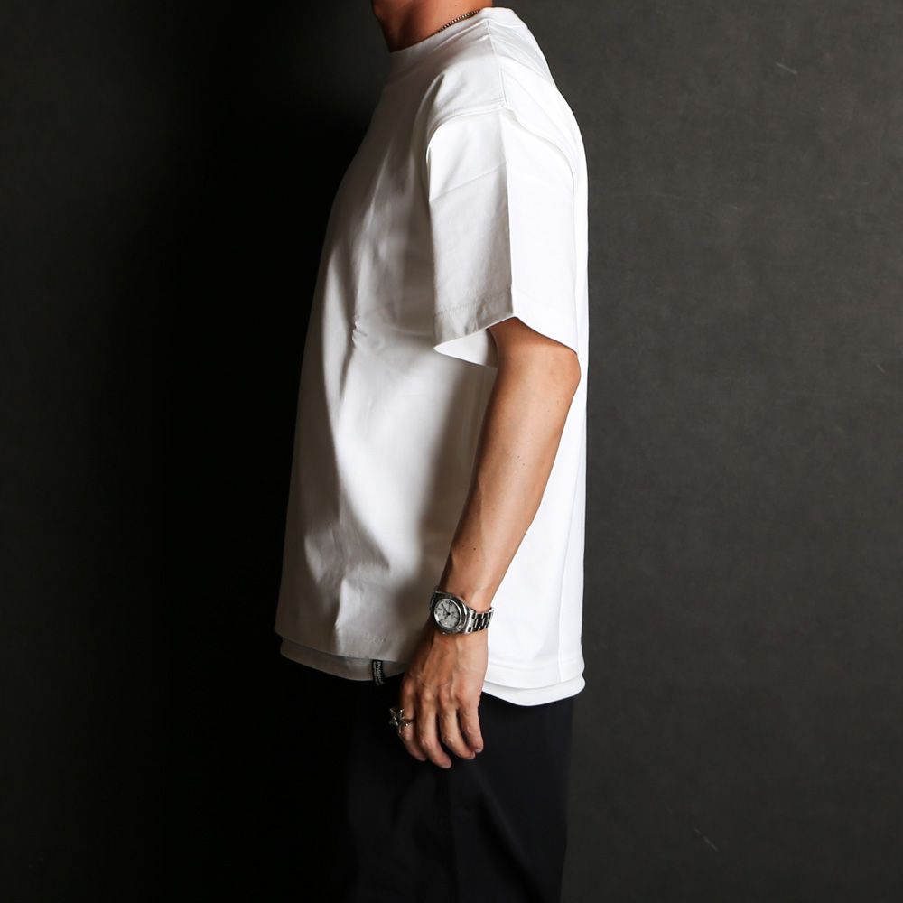 【ラスト1点-サイズ2】 THE FUNCTIONAL LAYERED S/S TEE WITH BREATHABLE - WHITE / 2401002