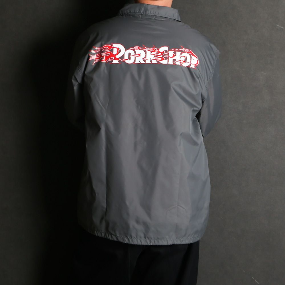 BURNING LOGO COACH JKT - CEMENT / コーチジャケット