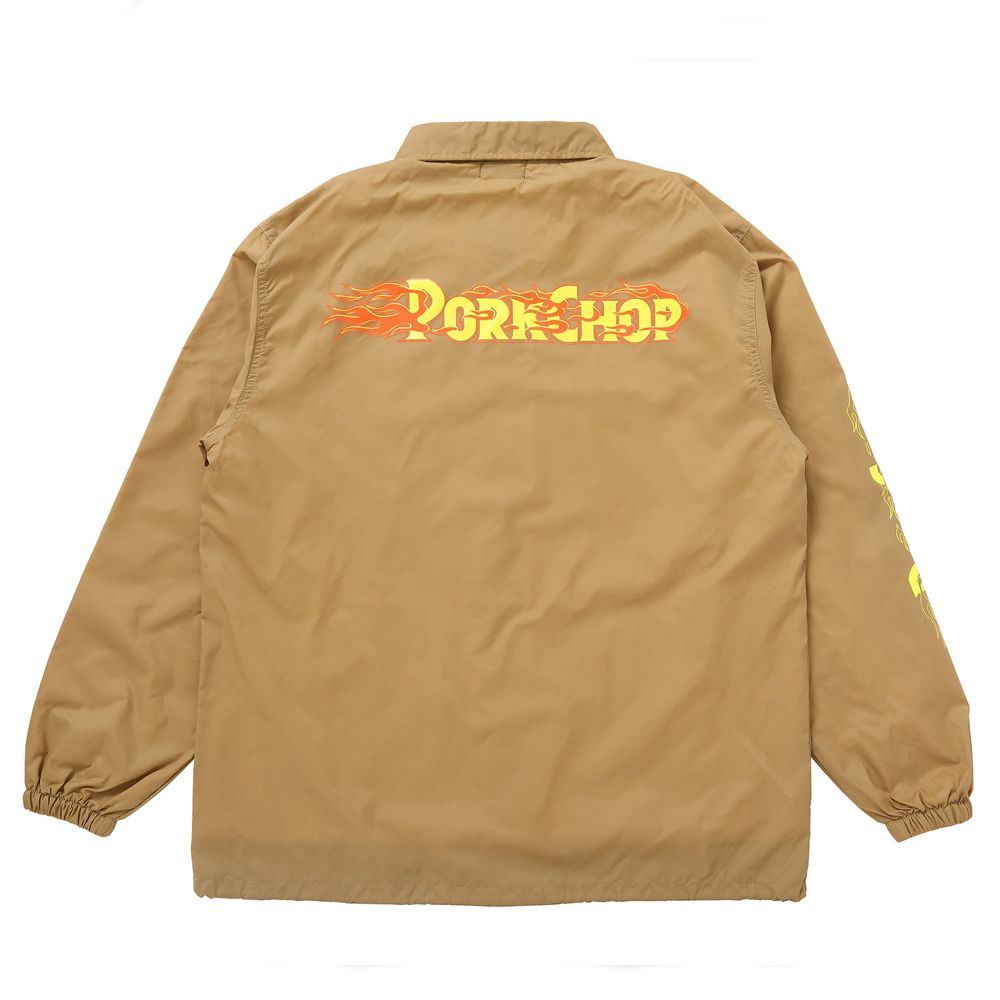 BURNING LOGO COACH JKT - KHAKI / コーチジャケット