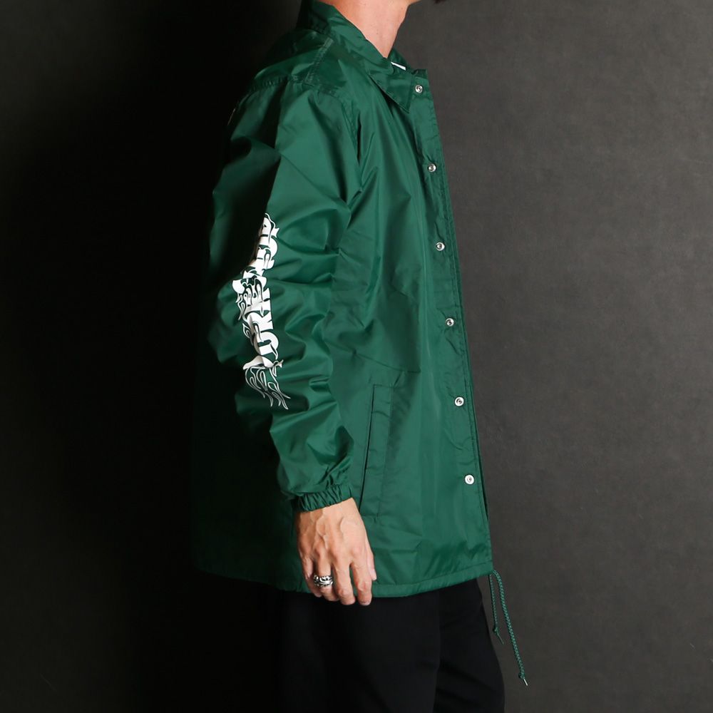 BURNING LOGO COACH JKT - IVY GREEN / コーチジャケット