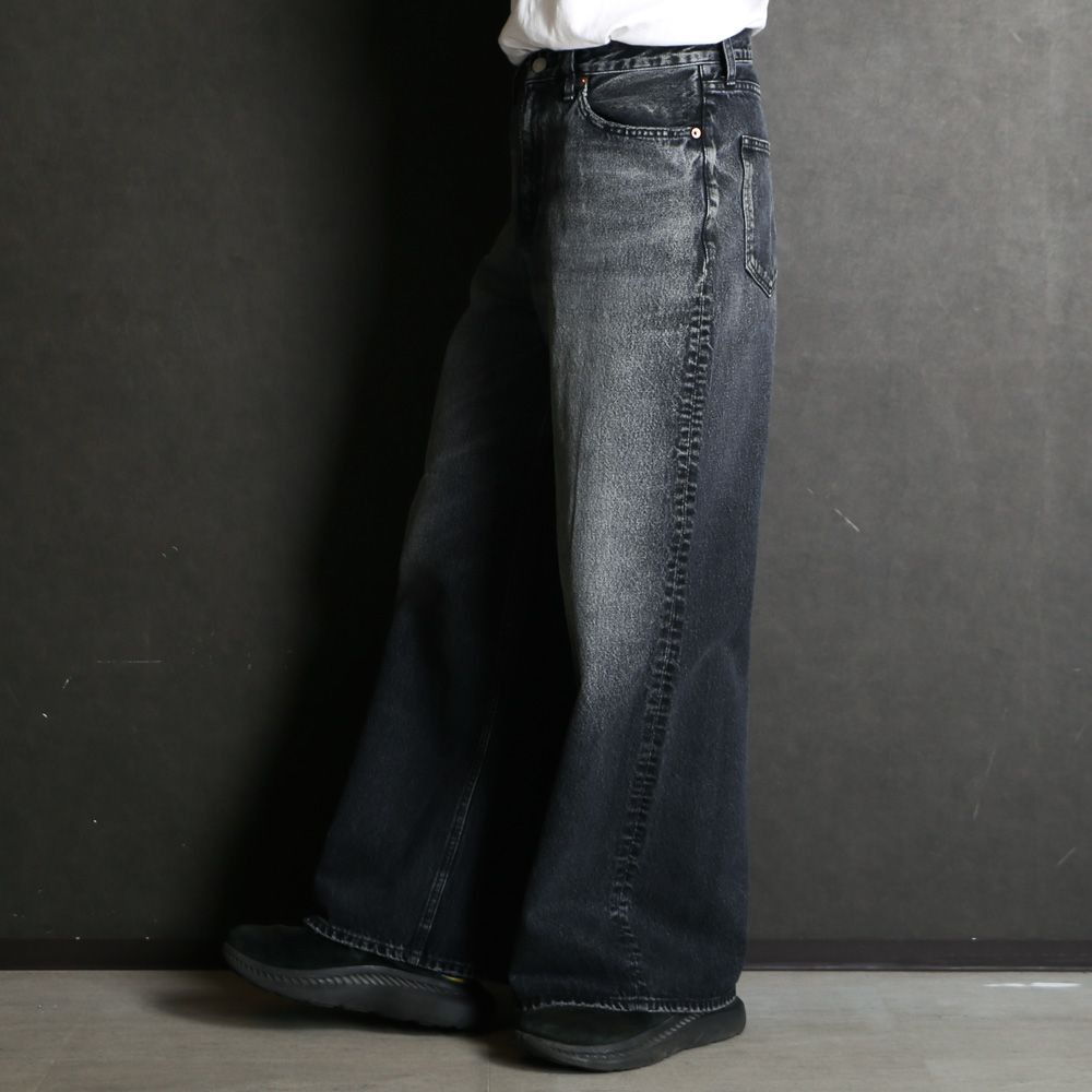 ×HAGUN / WIDE PIPE DENIM PANTS - BLACK / バギーシルエット デニムパンツ / VTM-25-P-103