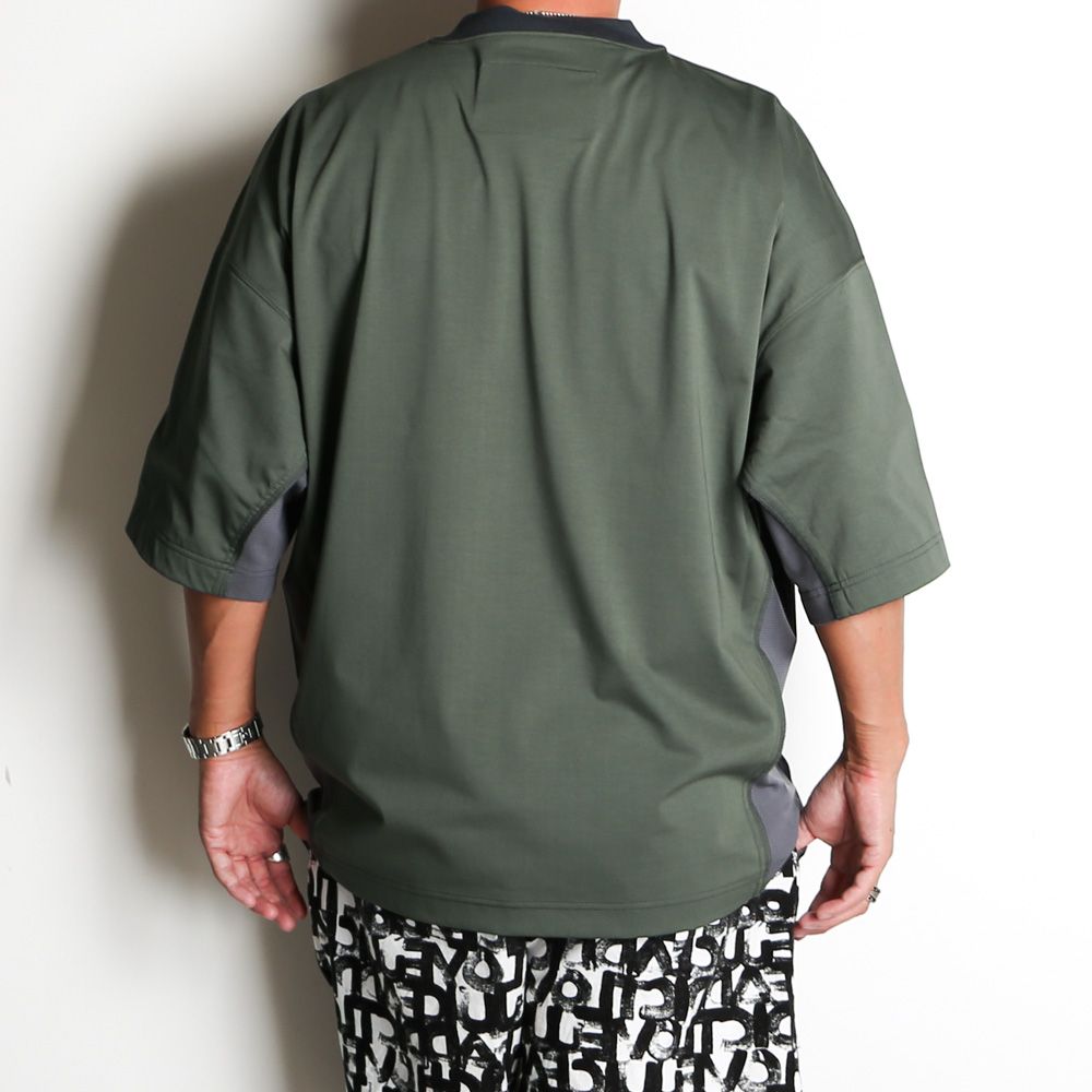 CREW NECK HALF SLEEVE T-SHIRT - GREEN / 9241-CS53-033