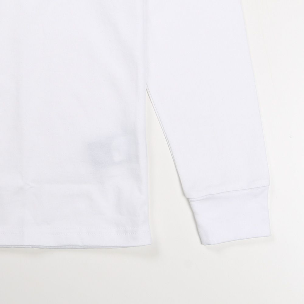 SANS SERIF LOGO L/S TEE - WHITE × BLACK / ロングスリーブTシャツ / 14178J-W