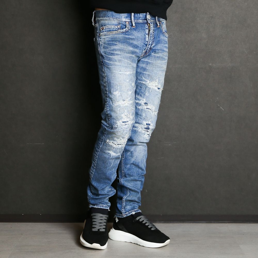 TMT - HYBRID-STRETCH DENIM 5P TIGHT TAPERED(DAMEGE