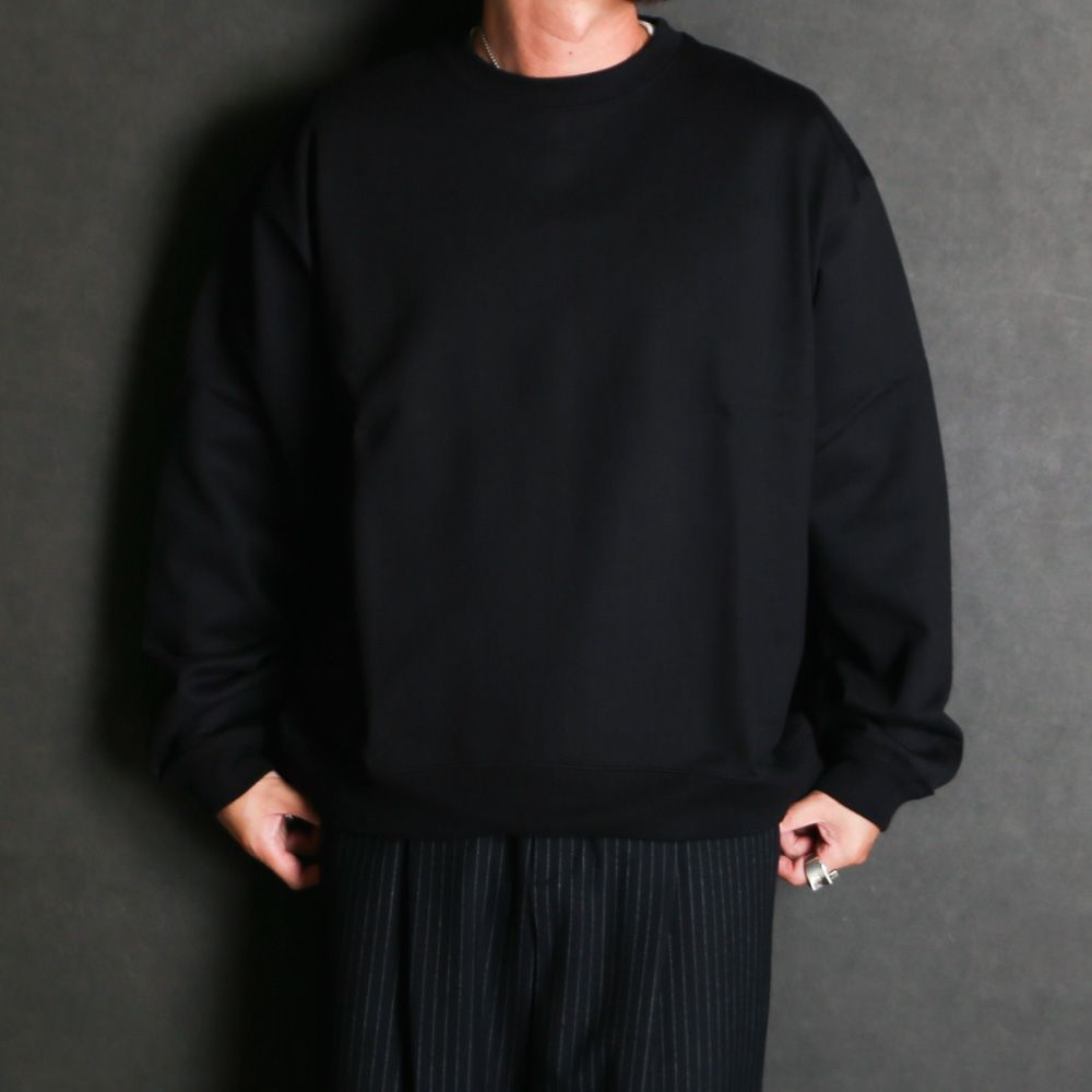 【ラスト1点-サイズ3】 Comfort Sweat - Black / オーガニックコットンヘビー吊裏毛 - コンフォートスウェット / A26C13CS04C
