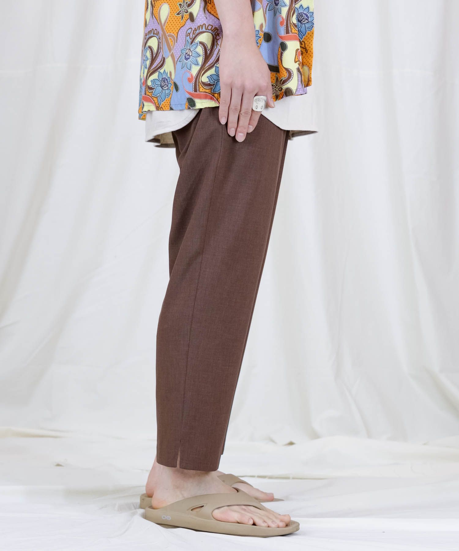 REFLAX WEATHER CLOTH PT / サイドスリット テーパードパンツ / 479102