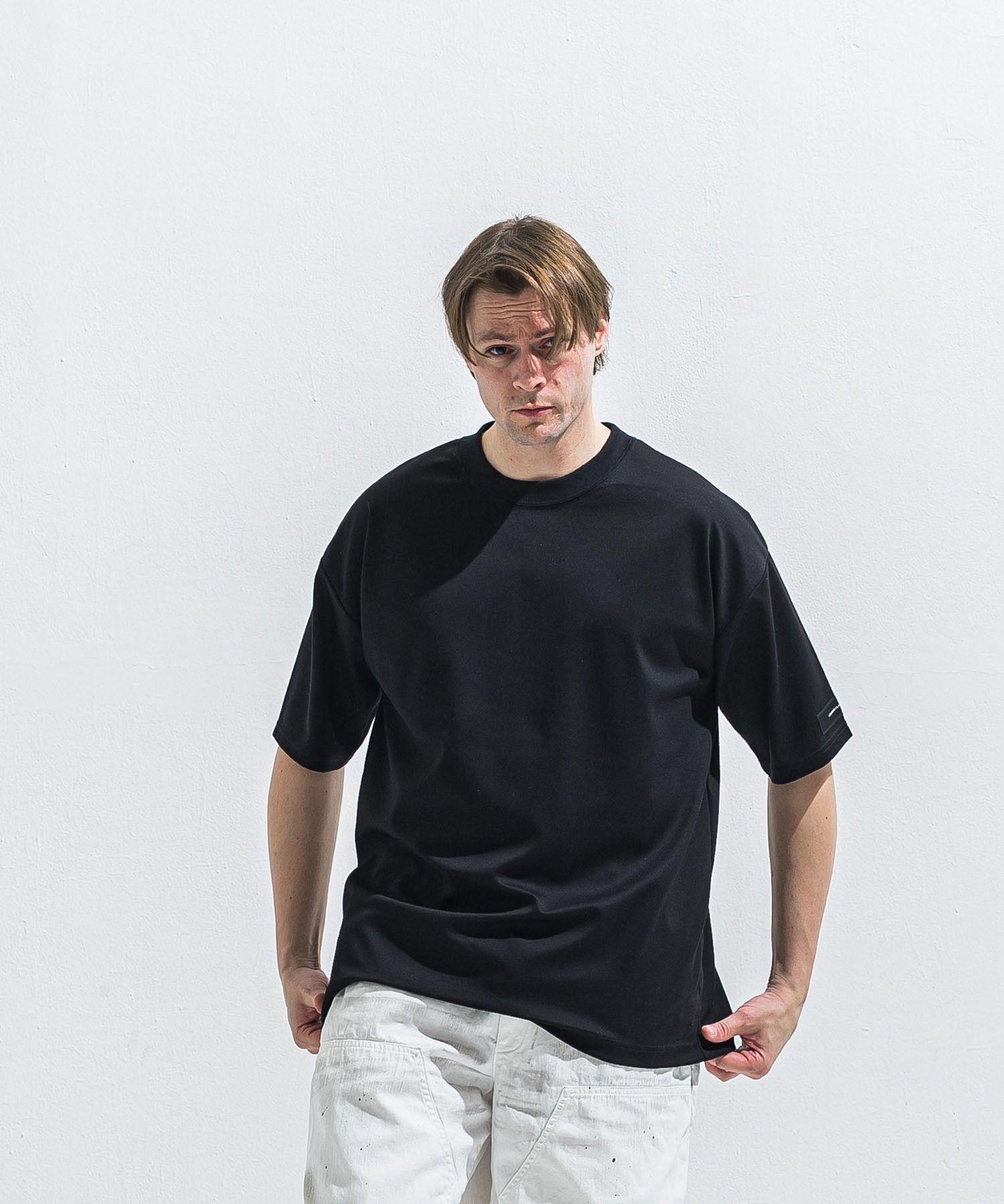 REV MESH OVER TEE - BLACK / オーバーサイズ メッシュTシャツ / RC40-T-004