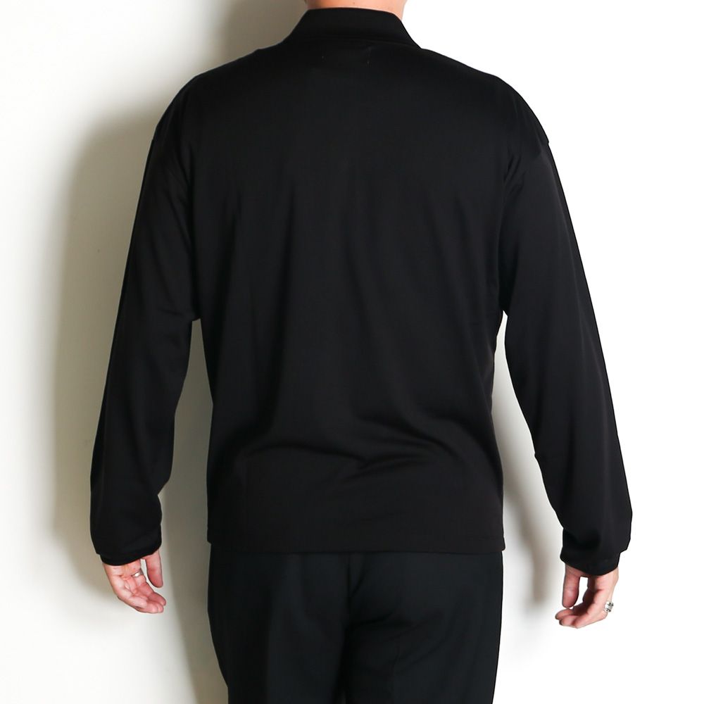 Long Sleeve Polo - Black / スーパー160sウール 防縮天竺 - ロングスリーブポロ / A26C12CS03C