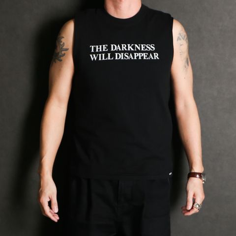 Typography Short N/S Tee T/C - BLACK / ノースリーブ Tシャツ / G16TS094