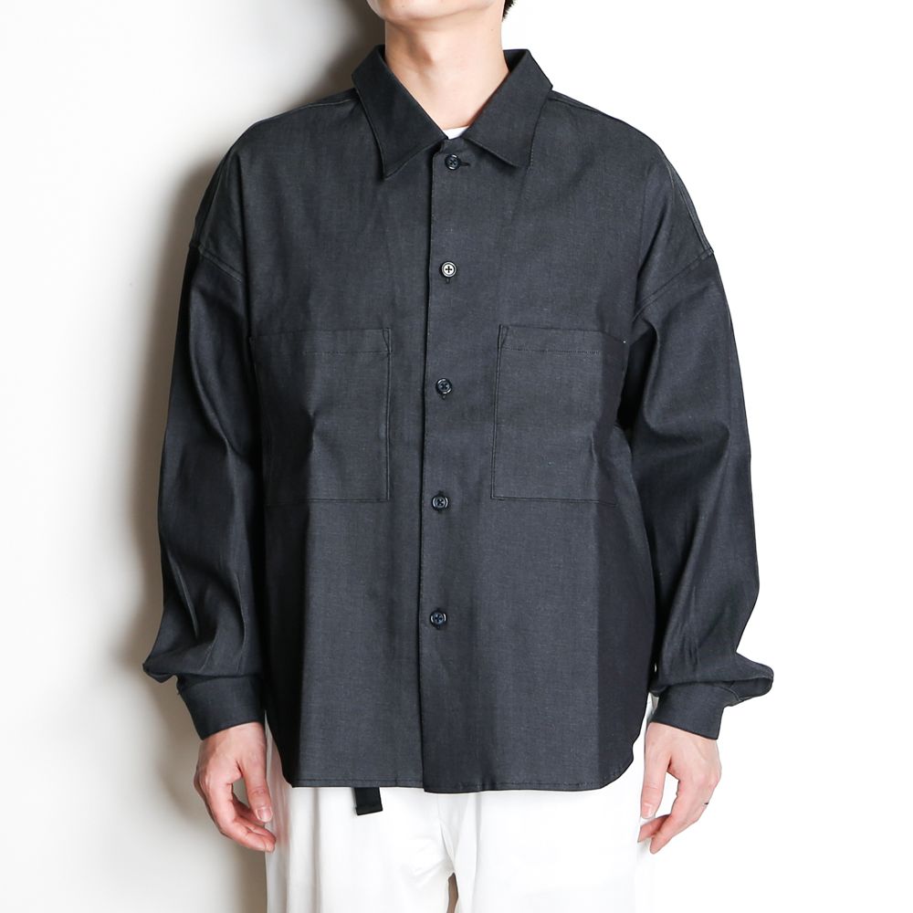 superNova. - Big shirt Jacket 弐 - 9oz tencel denim / シャツ
