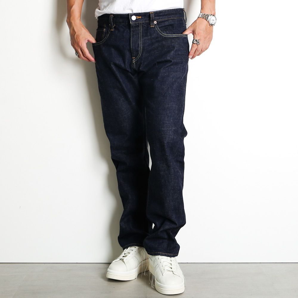 CALEE - VINTAGE REPRODUCT TAPERED DENIM PANTS ＜OW