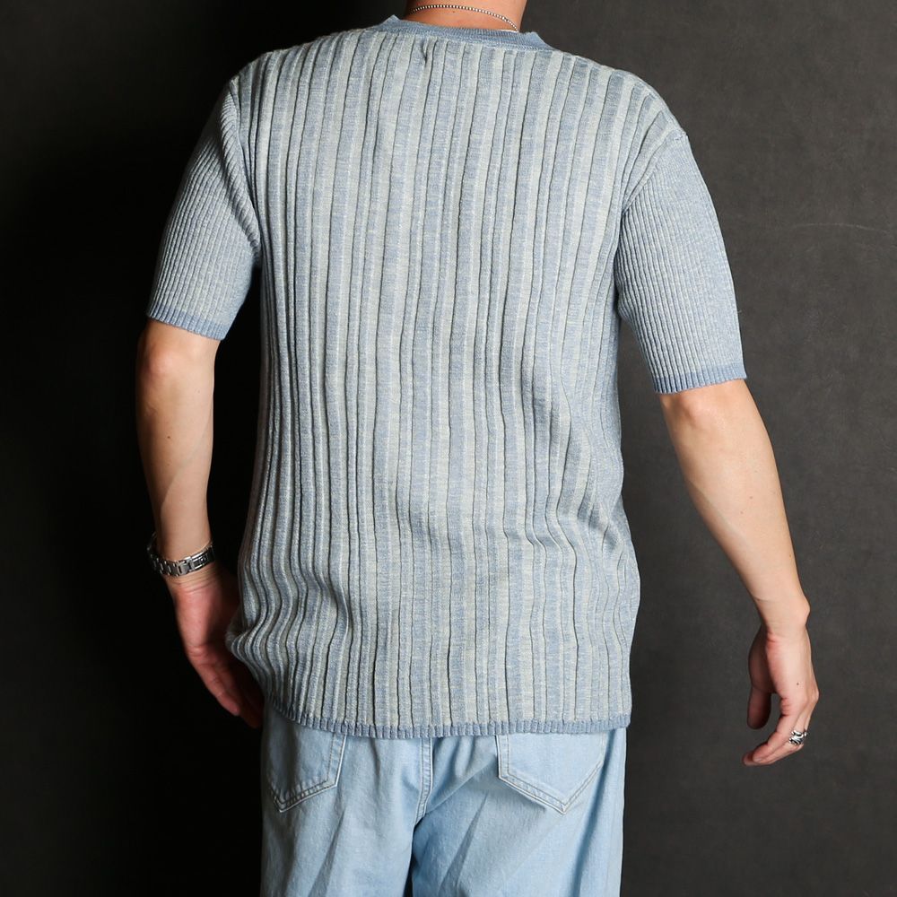 "RIB KNIT" T-SHIRTS / サマーニット Tシャツ / TA23SS-KN150