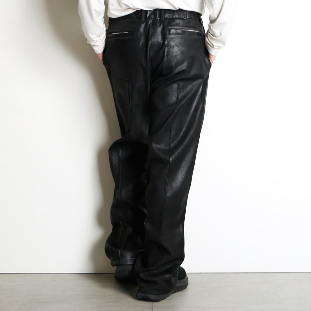 "LEATHER COATING JERSEY" EASY TROUSERS / トラウザー / TA24SS-PT091