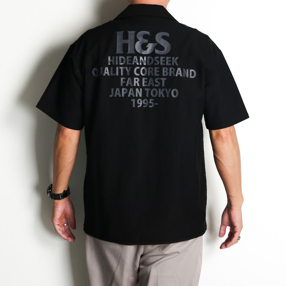 H&S×Chrome 8℃- S/S Shirt (26aw) - BLK / 半袖シャツ / HS-070126