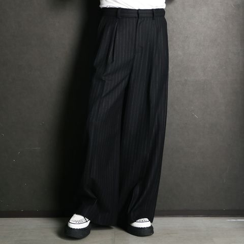 "Jomon Relief" Wide Trousers - Black / ワイドトラウザー / TA26AW-PT063