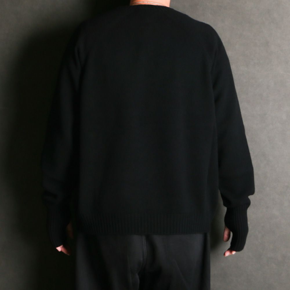 Seamless knit sweater - Wool & cashmere & silk / シームレス クルーネックセーター - ウール & カシミヤ & シルク / SN-592A