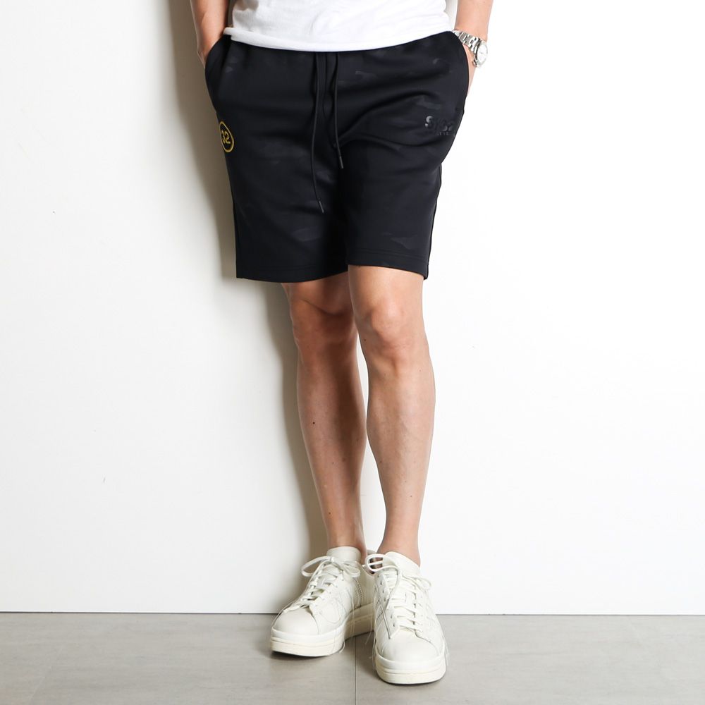 SY32 by SWEET YEARS - DOUBLE KNIT EMBROIDERY LOGO SHORT PANTS