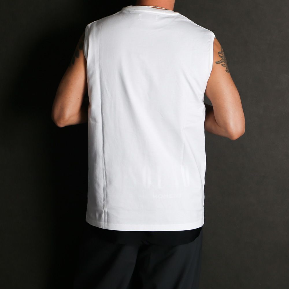 SLEEVELESS TEE - WHITE / オーガニックコットン40/2天竺 - スリーブレスTEE / M26A13CS03A
