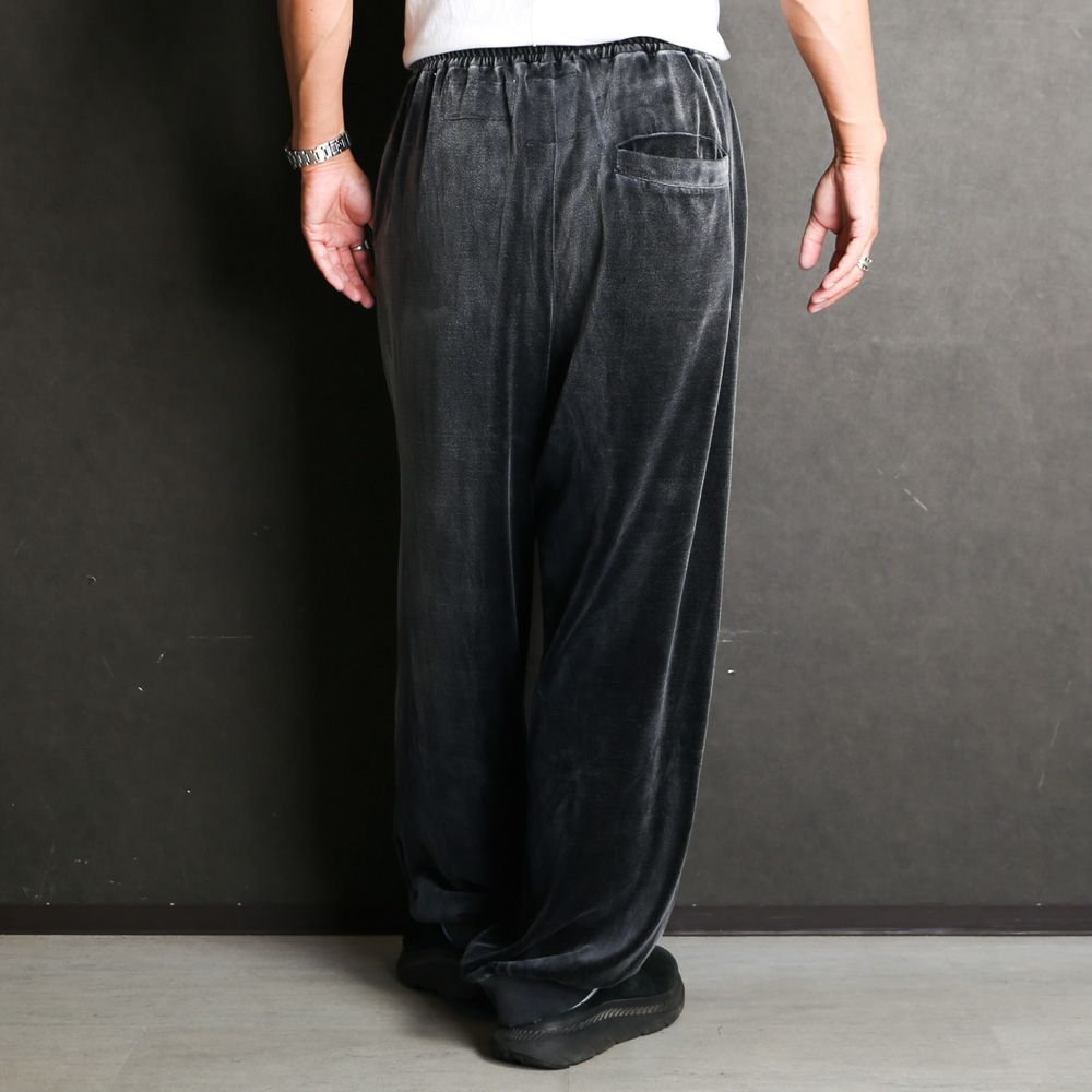 Sun faded Like Velour Pants - BLACK / ベロアパンツ / A13PT563