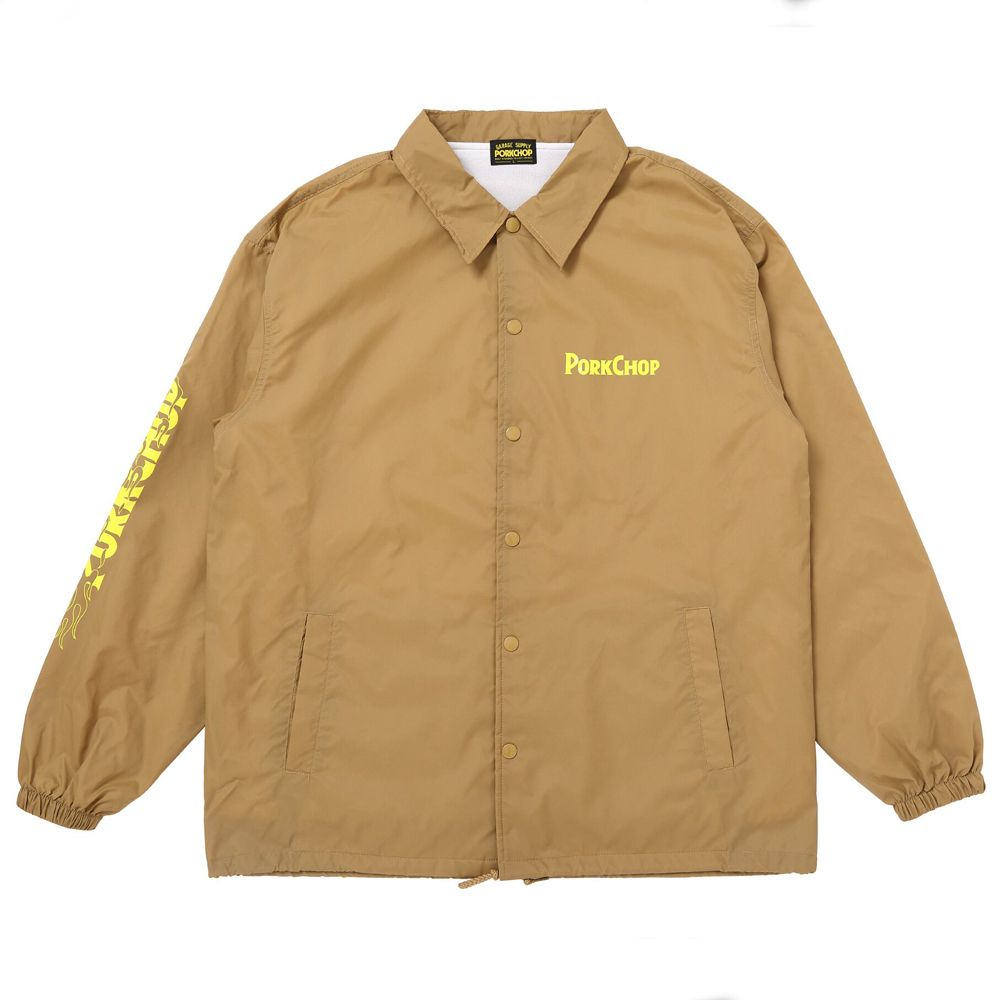 BURNING LOGO COACH JKT - KHAKI / コーチジャケット