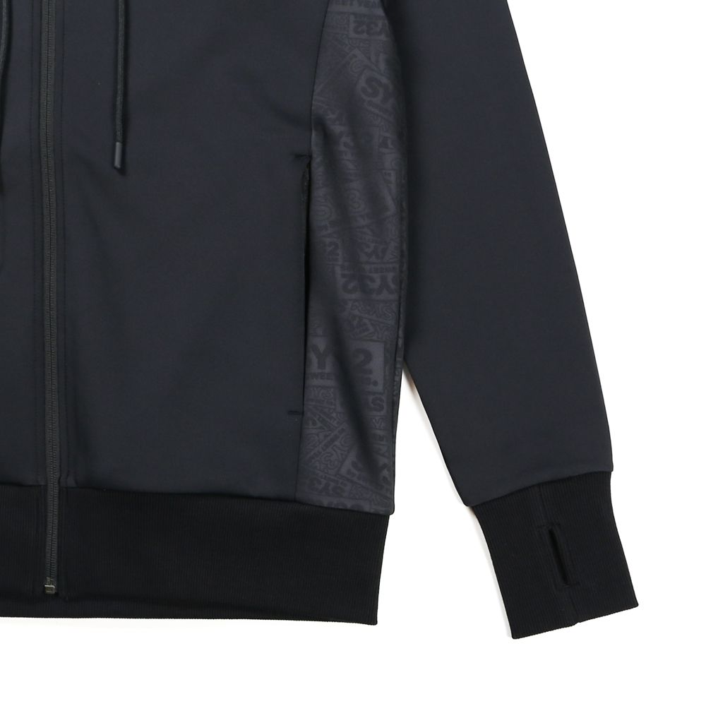 DOUBLE KNIT EMBOSS LOGO ZIP HOODIE / ジップアップ フーディー / 12561