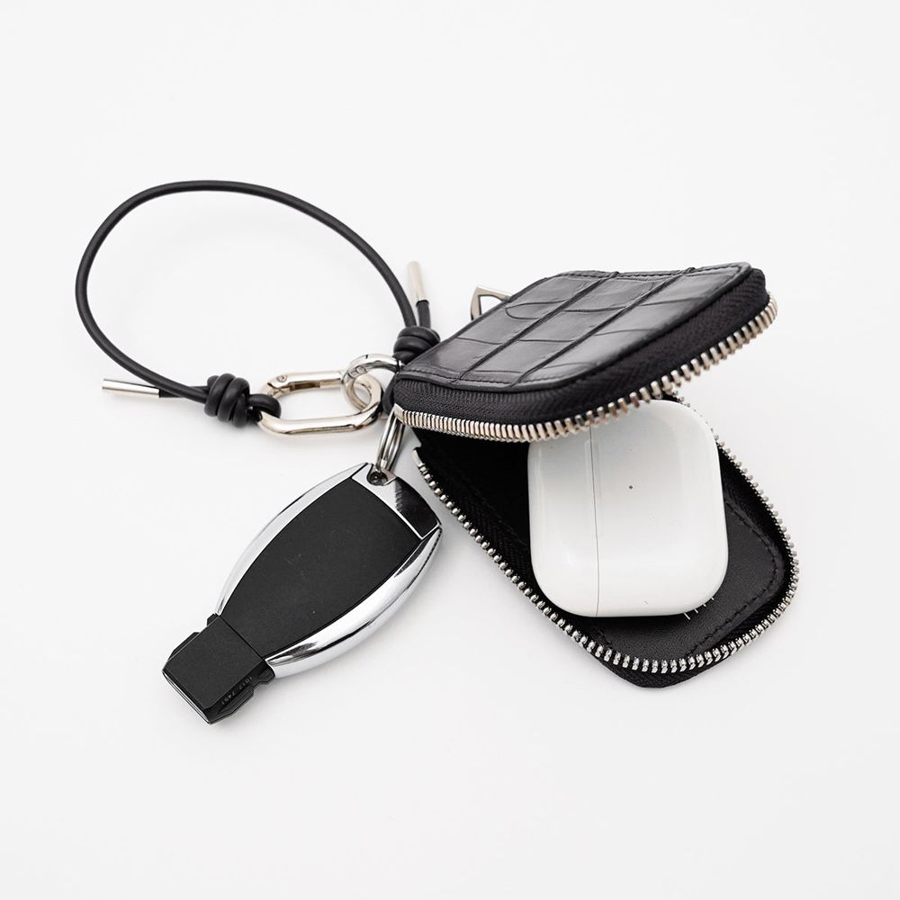 CRISTY SMART KEY CASE / CROCO / BLACK / ITTI-WLT-030-CRC