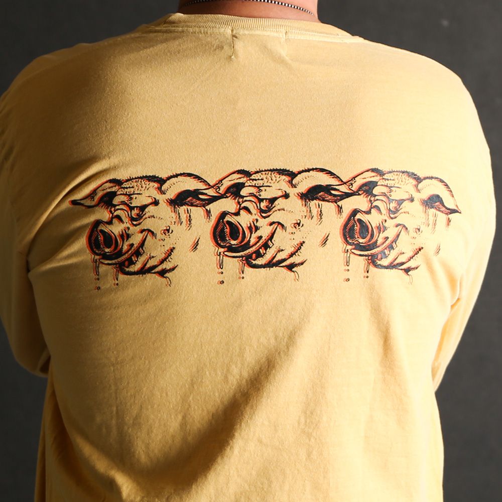SCUM PORK L/S TEE - MUSTARD / ロングスリーブTシャツ