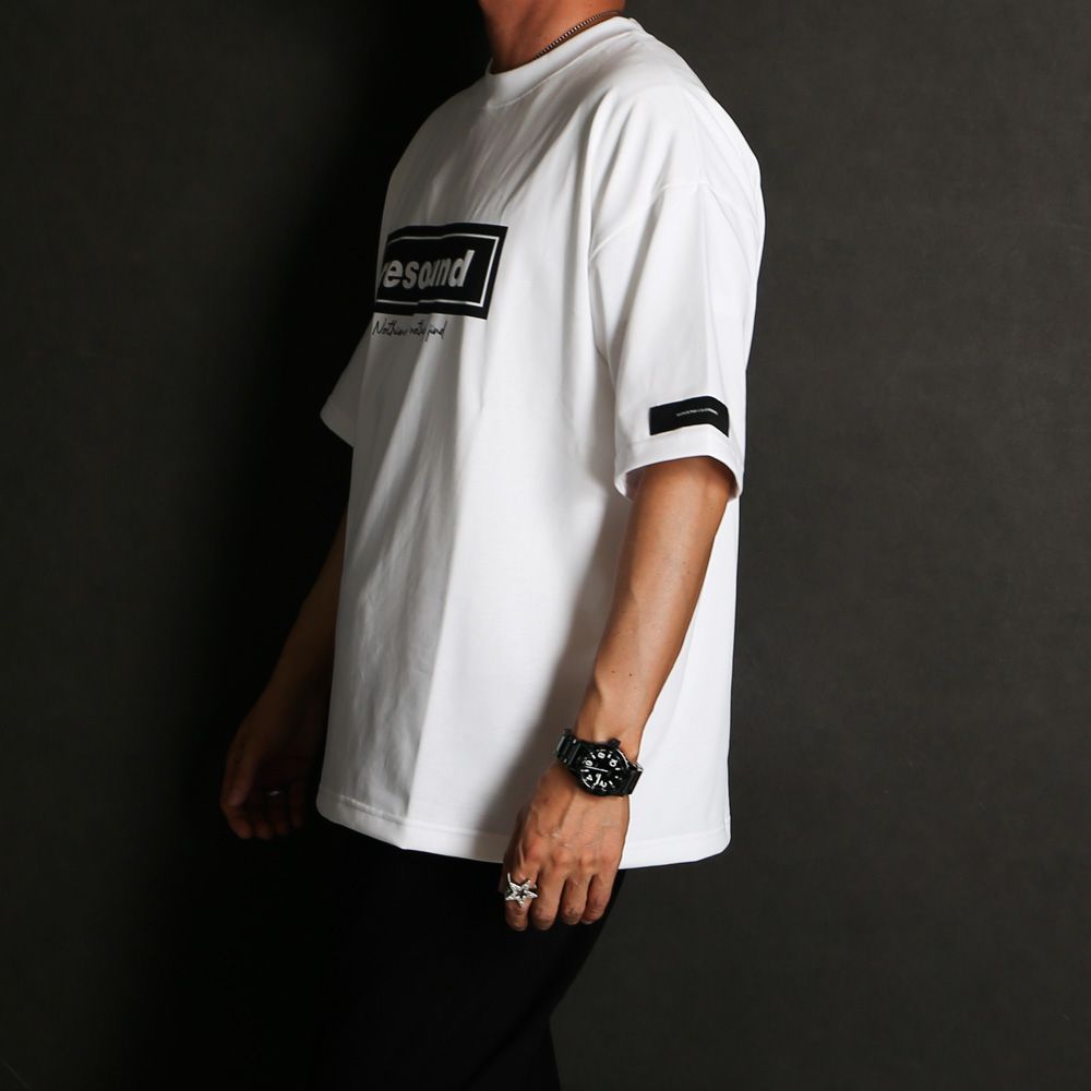 【ラスト1点-サイズ3】 BOX OVER TEE - WHITE / オーバーサイズ ボックスロゴTシャツ / RC40-T-007