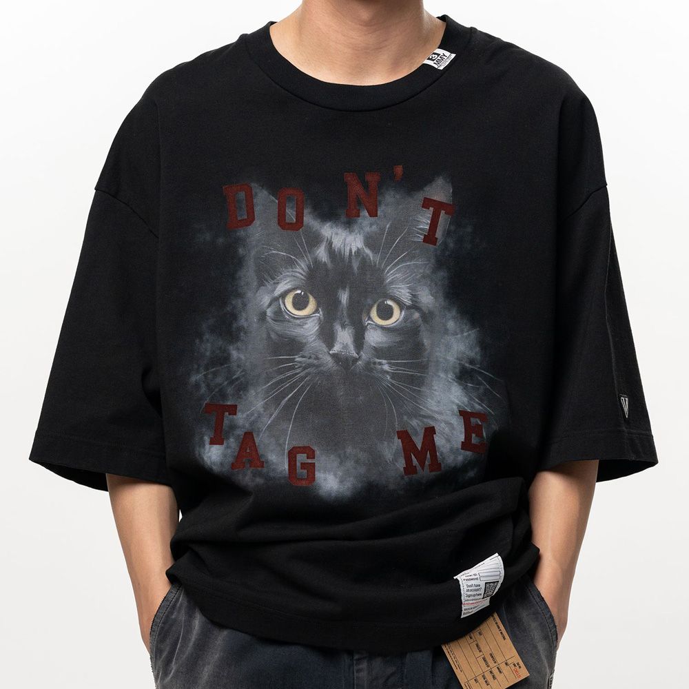 Cat Printed T-shirt - BLACK / キャット プリント Tシャツ / J17TS823