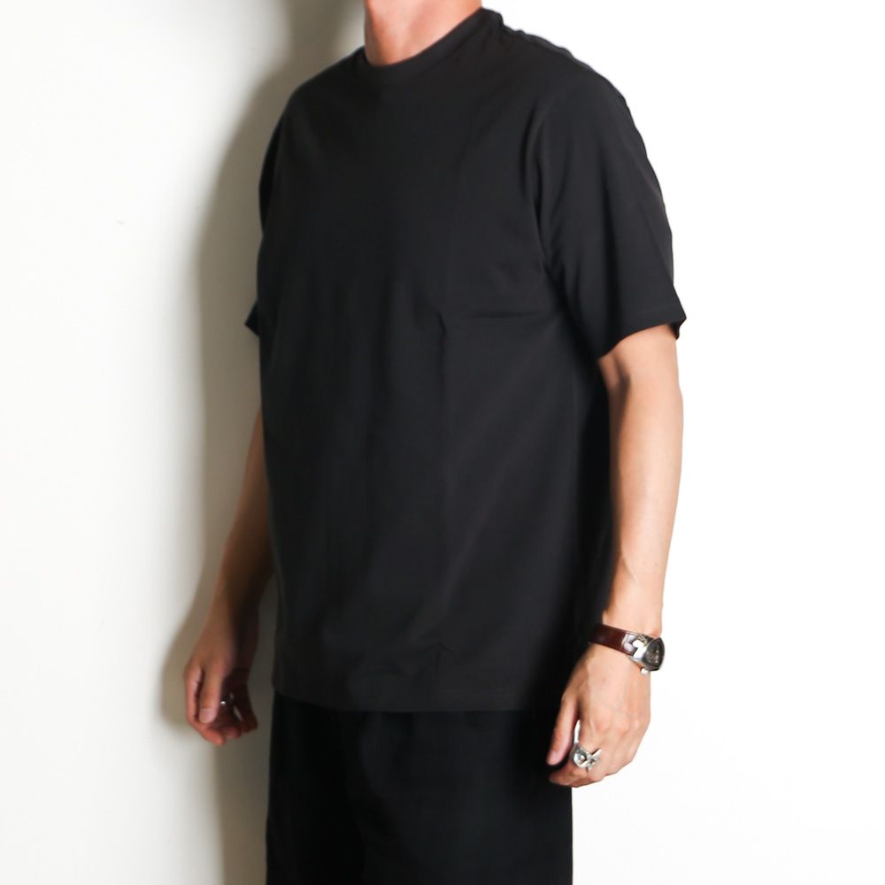 CREW NECK TEE - BLACK / 30/1オーガニックコットン空紡天竺 - クルーネックTee / M26B14CS02B