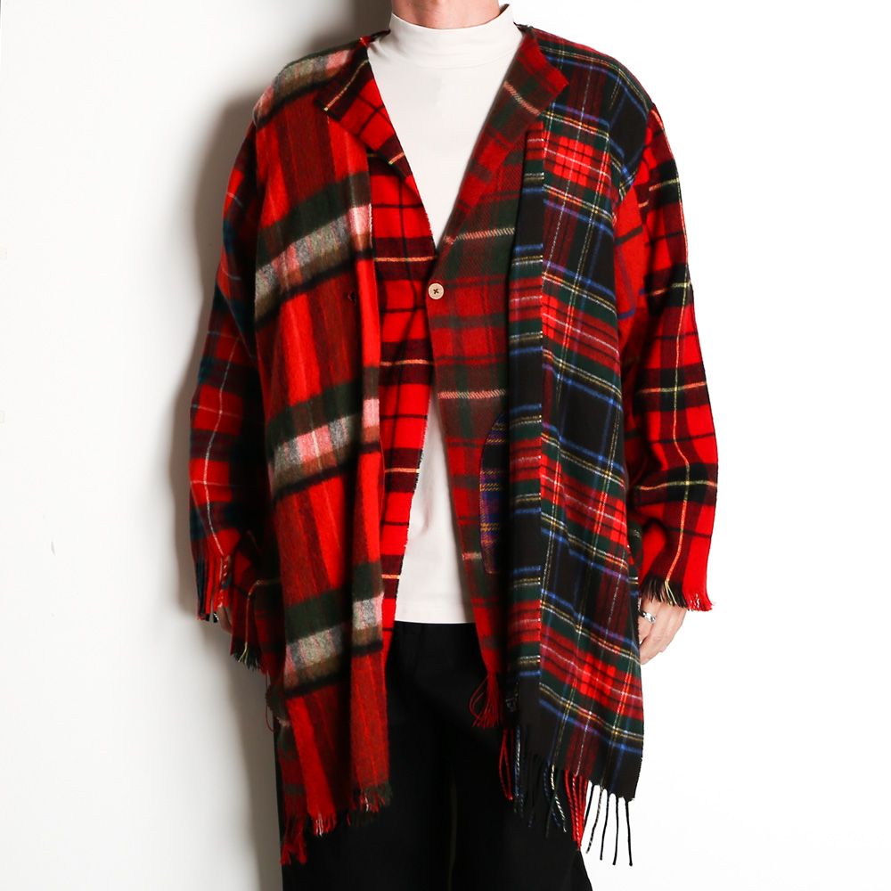 MINEDENIM - OLD PARK×MINEDENIM / Check MufflerCardigan / MND