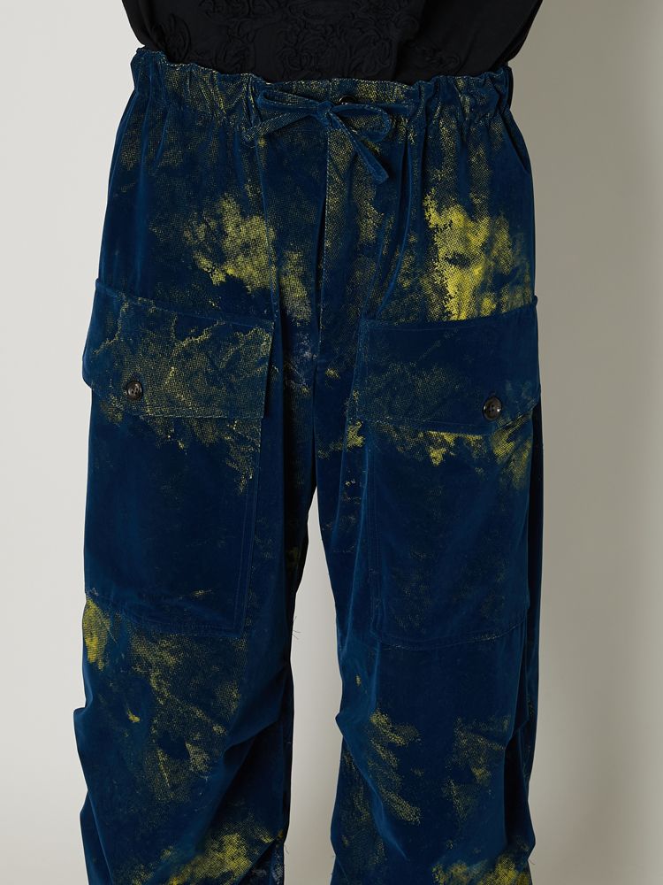 "FLOCKY + PIGMENT PRINT" PARACHUTE PANTS / パラシュートパンツ / TA23AW-PT018