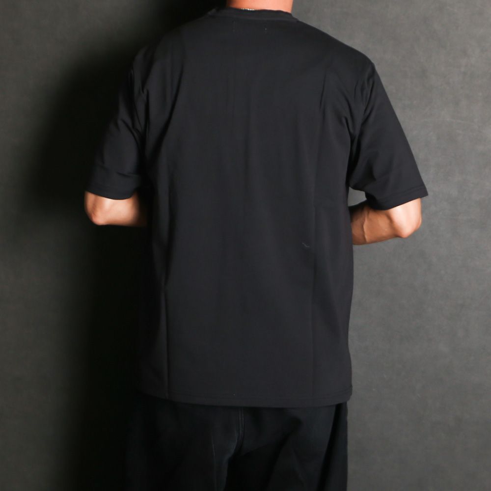 HENLEY NECK TEE - BLACK / 30/1オーガニックコットン空紡天竺 - ヘンリーネックTee / M26B14CS01B