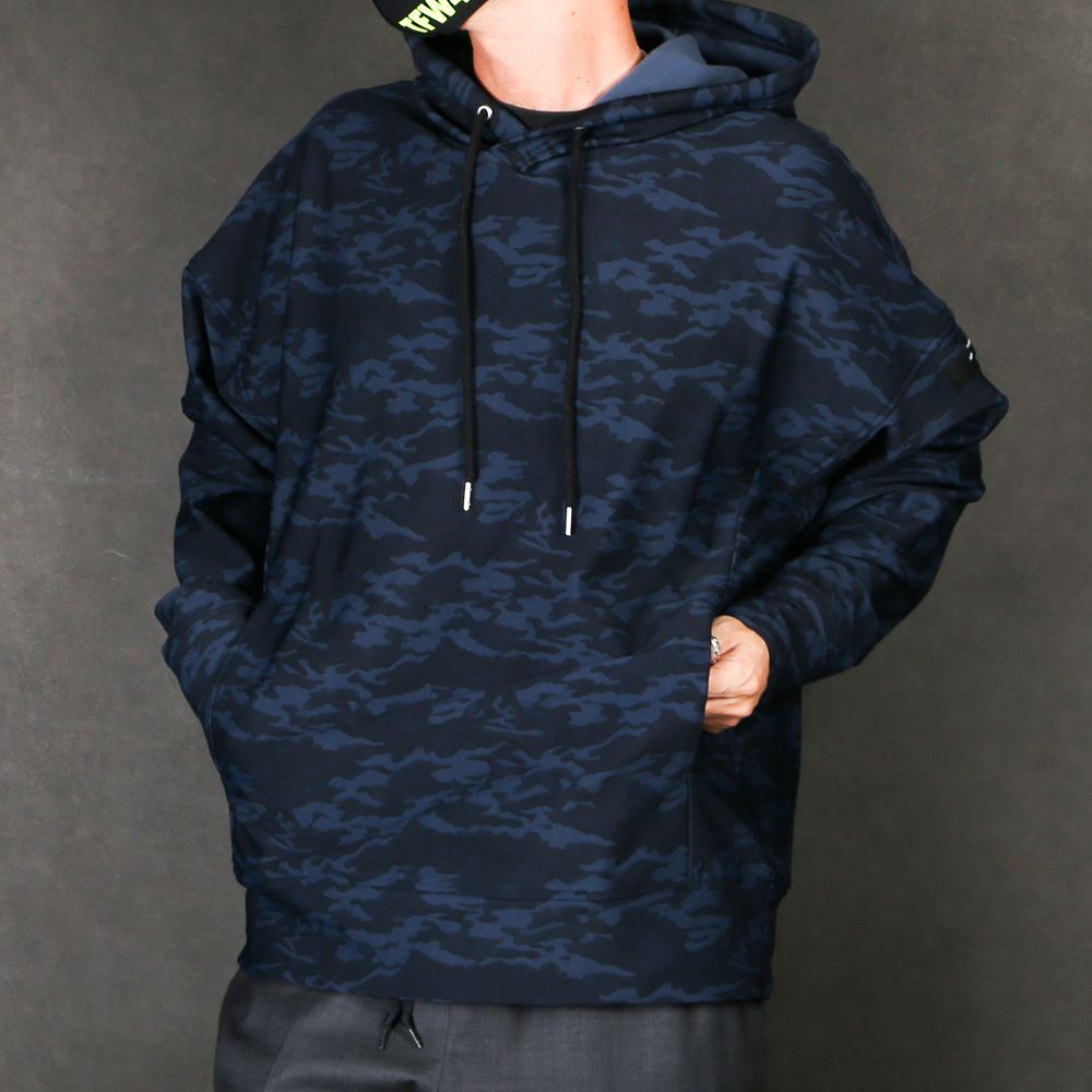 HEAT CAMO loose hoodie / ヒート ドロップショルダー パーカー / RC17-C-003
