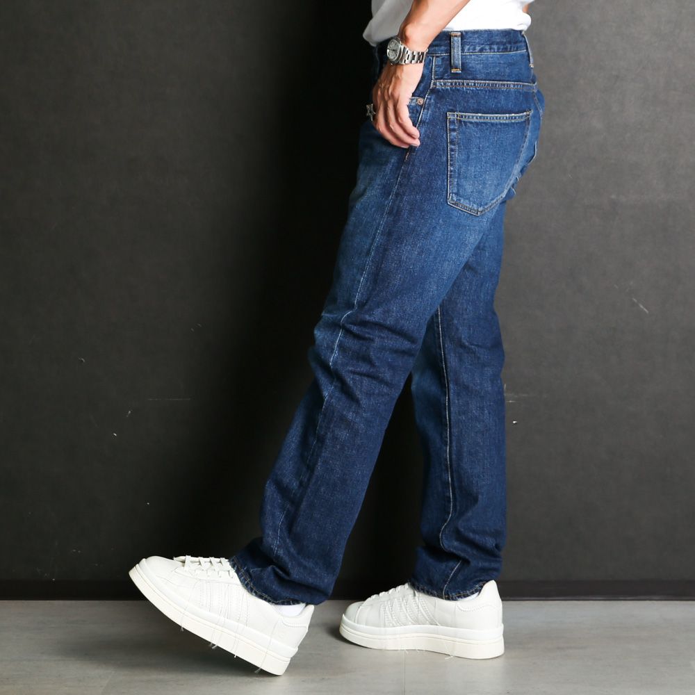 CALEE - VINTAGE REPRODUCT TAPERED DENIM PANTS ＜OW