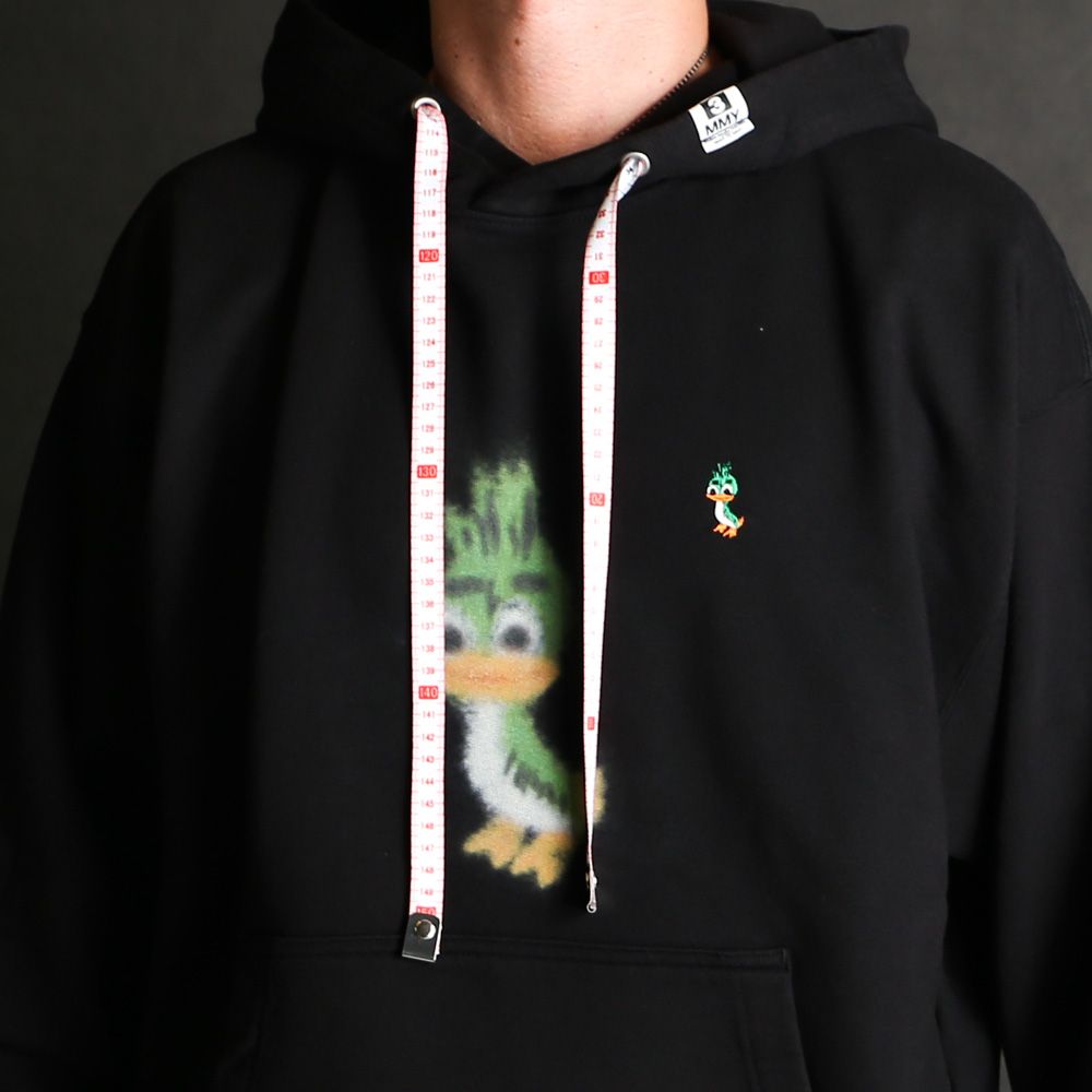 Leon Printed Hoodie - Black / レオン プリント フーディー / J17HD781
