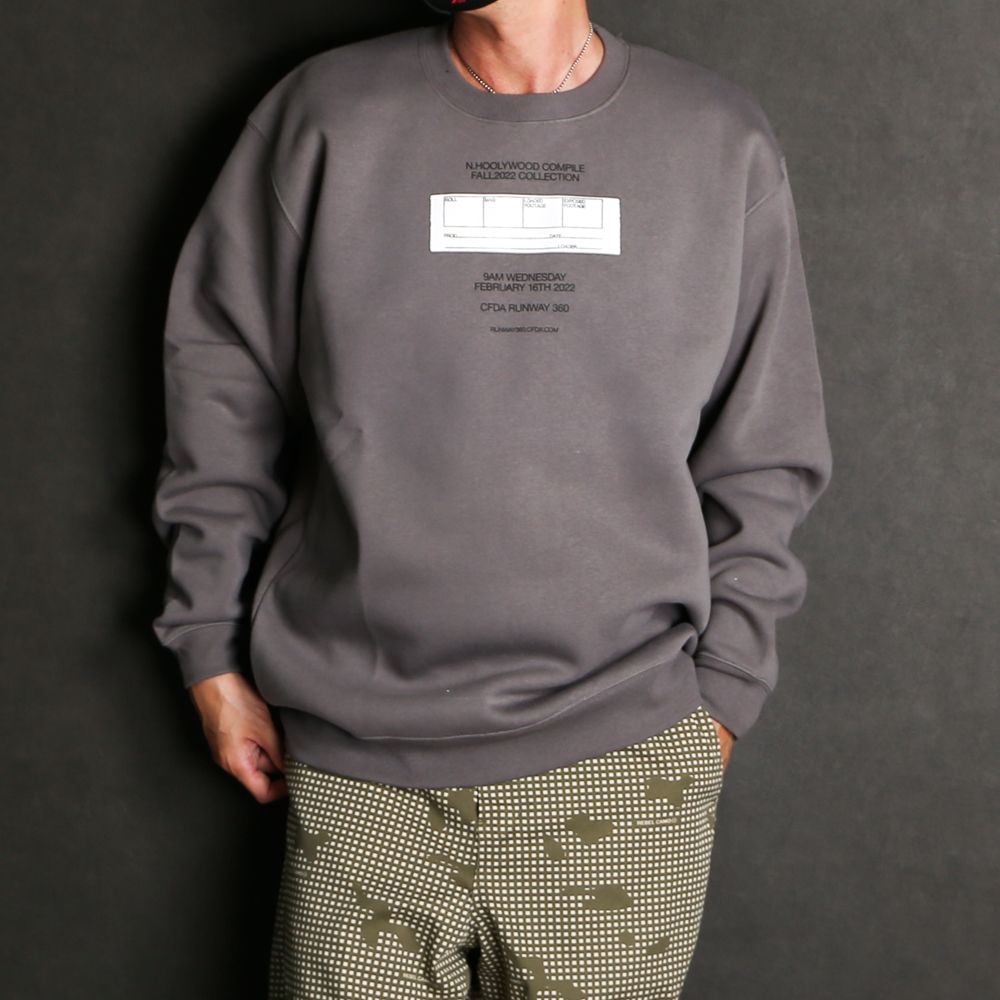 N.HOOLYWOOD - 【ラスト1点-サイズ38】 CREWNECK SWEATSHIRT / 2222