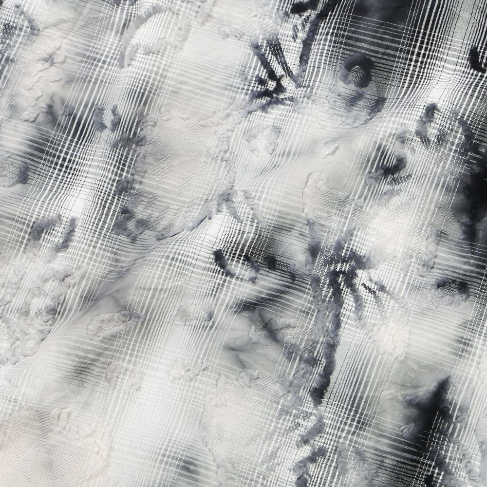 "Tie-Dye Check" Regular Shirt - Black / タイダイチェック レギュラーシャツ / TA26SS-SH023