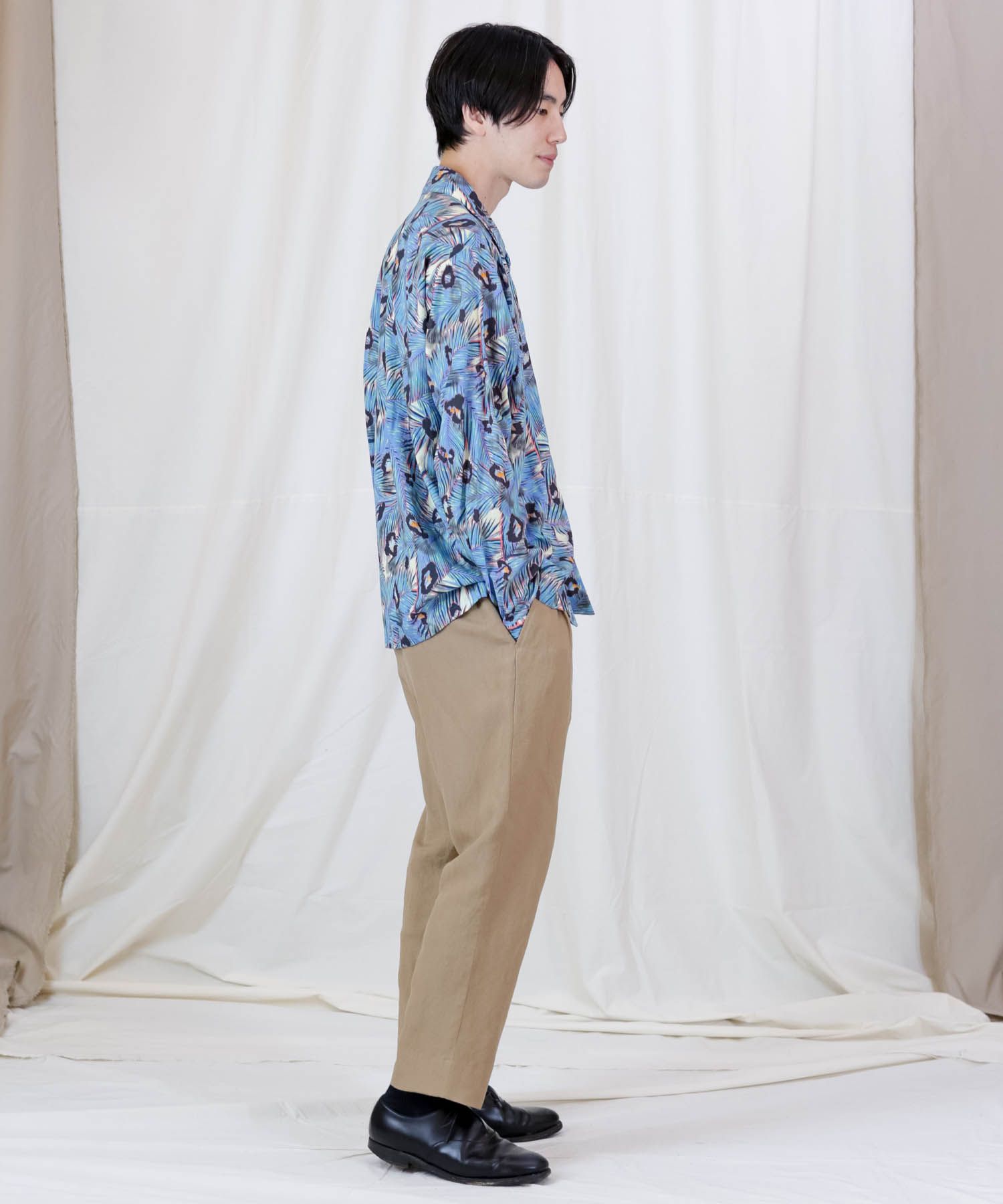 FLOATING L/S SH / グラフィック オープンカラーシャツ / 379106