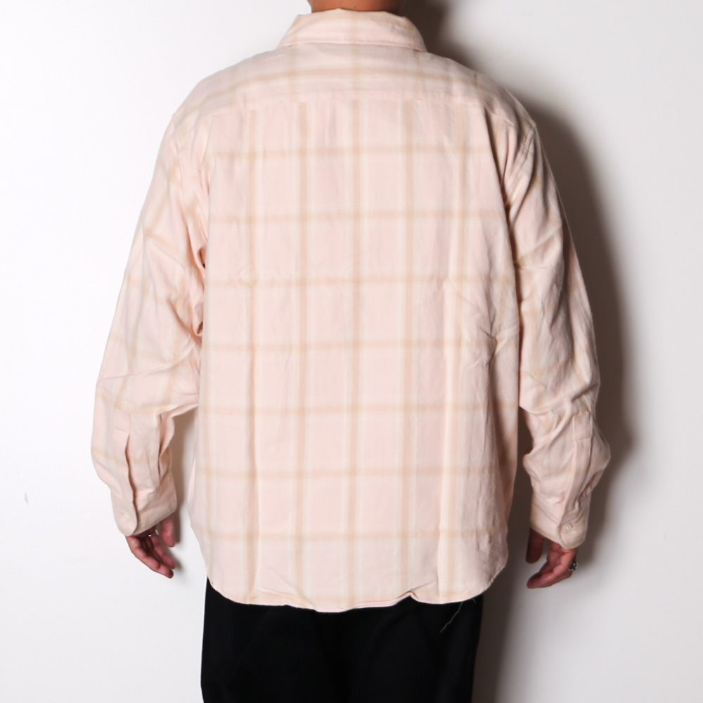 Ombre Check Flannel Shirt - Pink / オンブレチェックフランネルシャツ / SN-628B