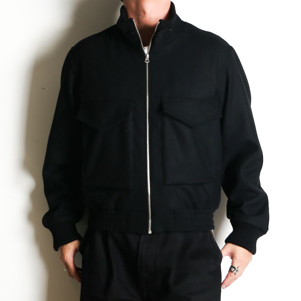 Wool Light Melton Flying JKT - BLK / 2510-9001