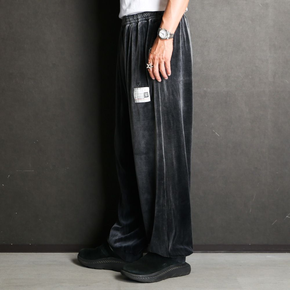 Sun faded Like Velour Pants - BLACK / ベロアパンツ / A13PT563
