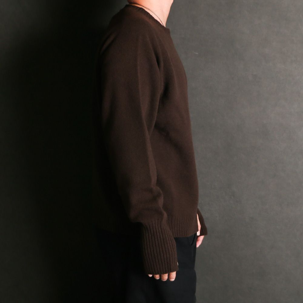Seamless knit sweater - Wool & cashmere & silk / シームレス クルーネックセーター - ウール & カシミヤ & シルク / SN-592H