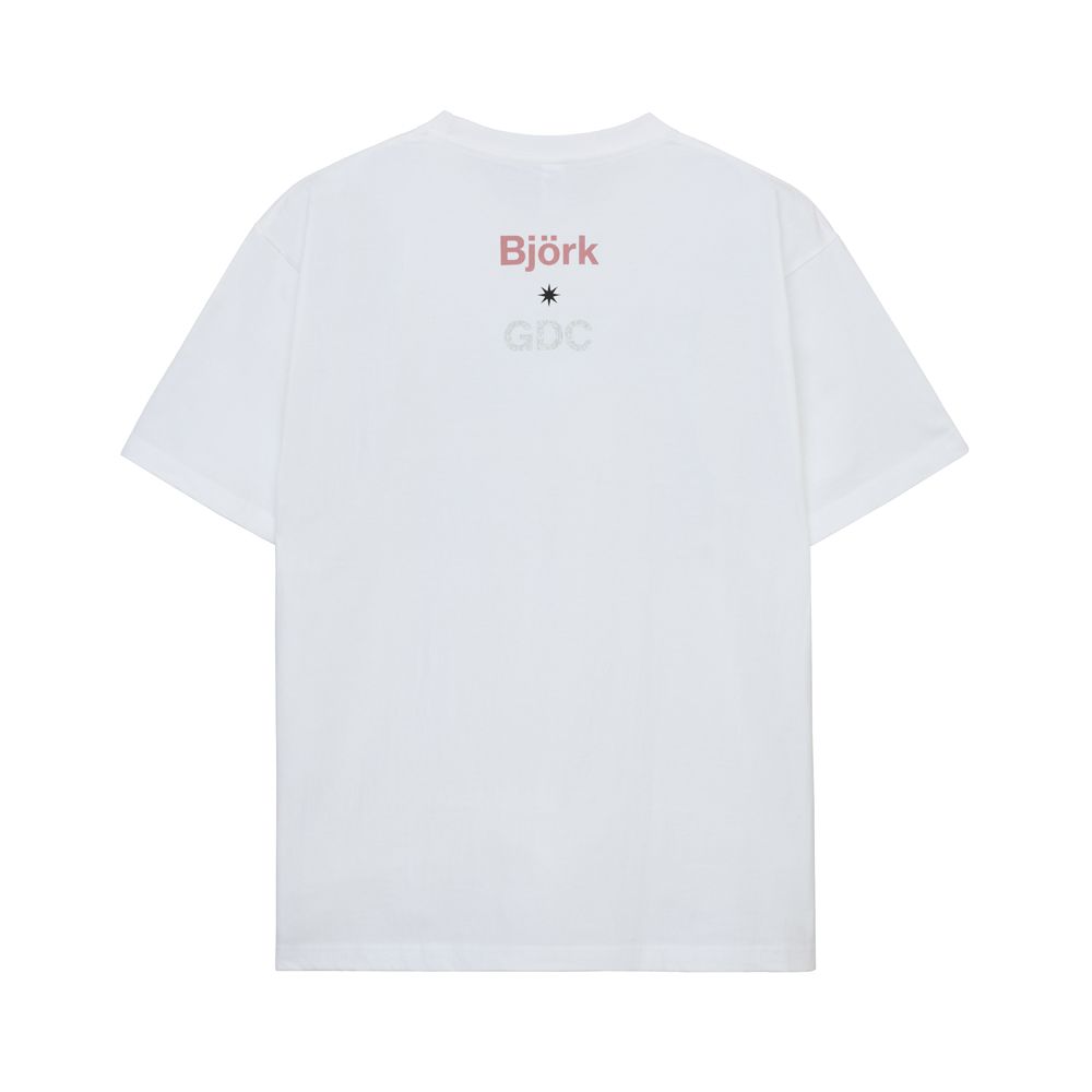 【Bjork by Kevin Cummins×GDC】 Color Tee - WHITE / Tシャツ / GD0583