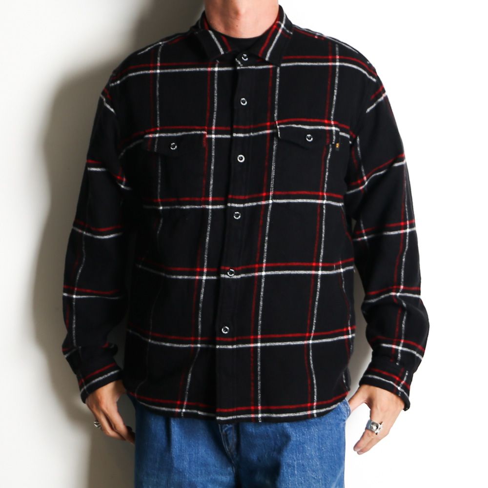 COTTON FLANNEL CHECK SHIRT-  RED / チェックシャツ / 25'RS-0907