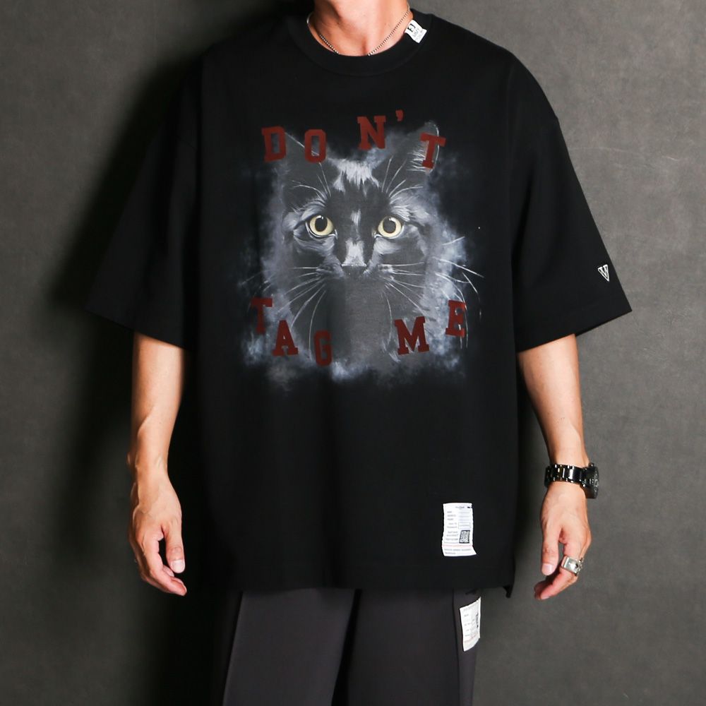 Cat Printed T-shirt - BLACK / キャット プリント Tシャツ / J17TS823