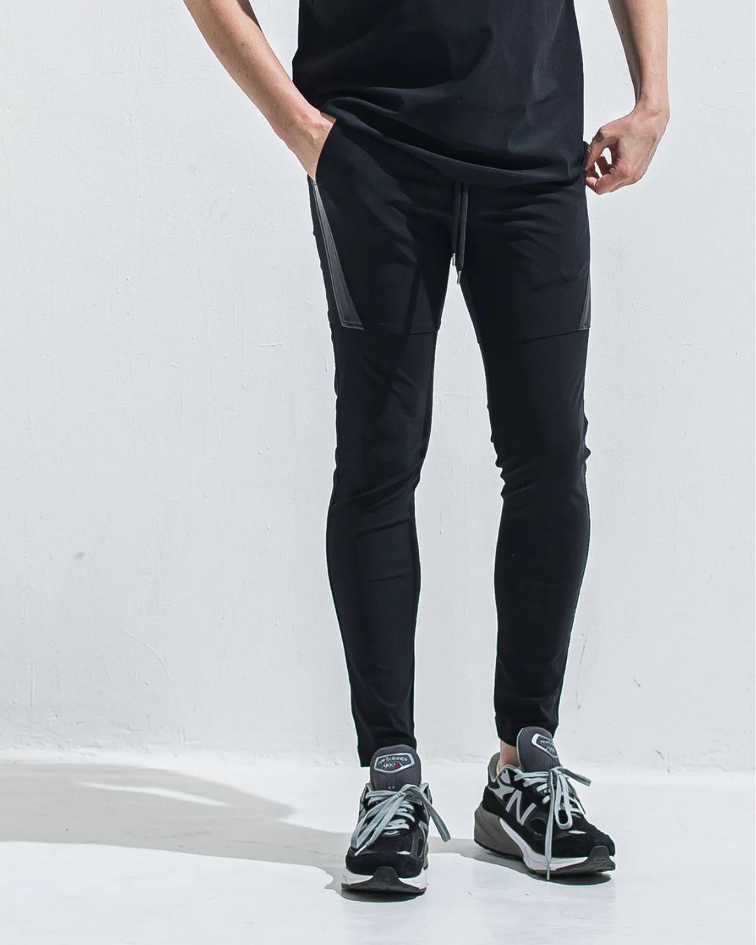 TYLER NYLON PANTS - BKBK / ラインパンツ / RC40-ST-026