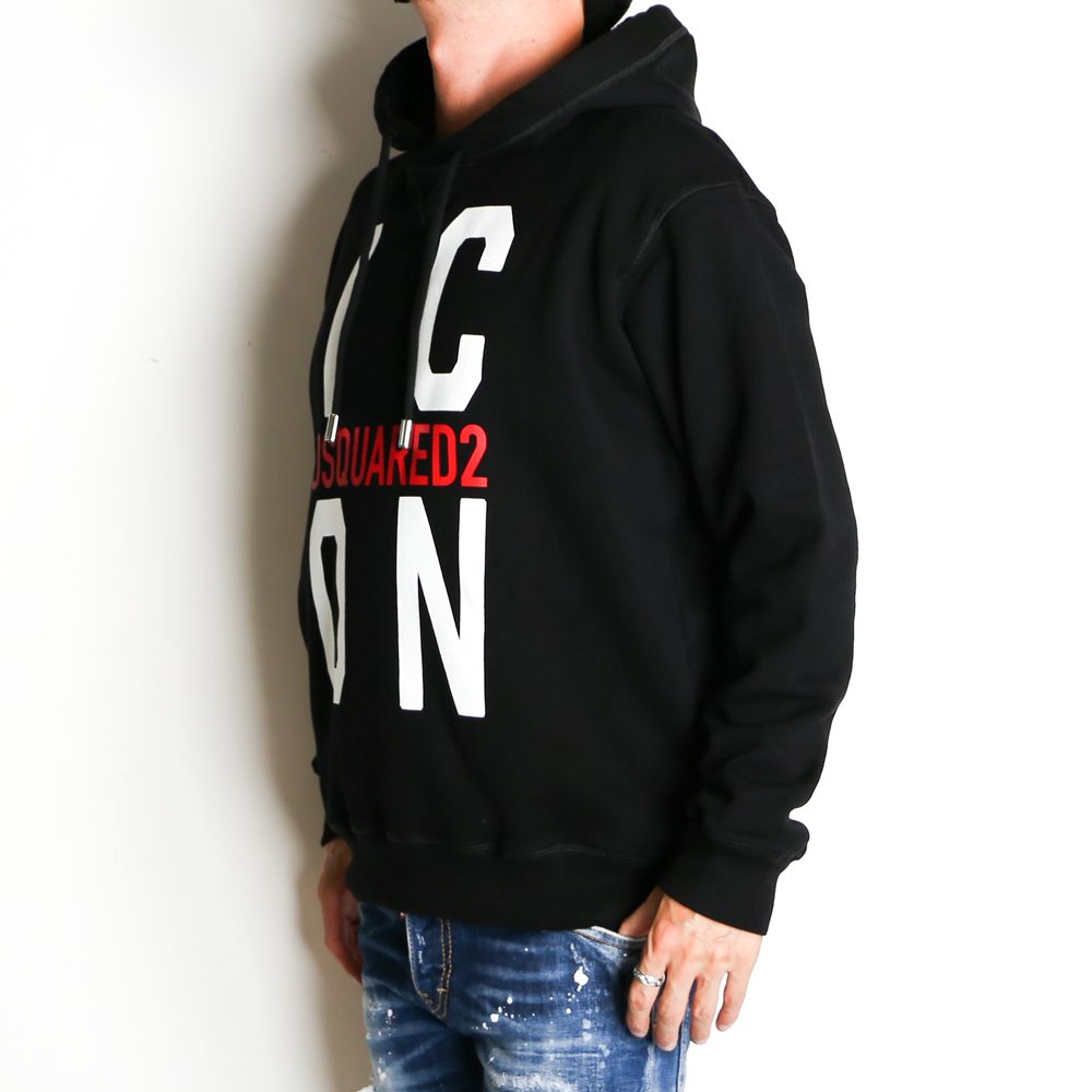 DSQUARED2 - 【ラスト1点-サイズXL】 ICON Hooded Sweatshirt / アイコン プルオーバーパーカー /  S79GU0034/S25042 | chemical conbination