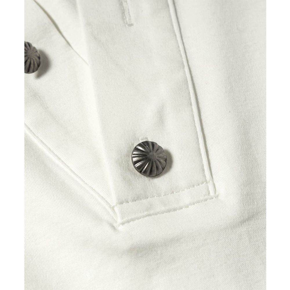 HENLEY NECK SUPER MERCERIZED LONG SLEEVE T-SHIRT - WHITE / ダブルシルケット ヘンリーネック ロングスリーブTシャツ / UST-24058